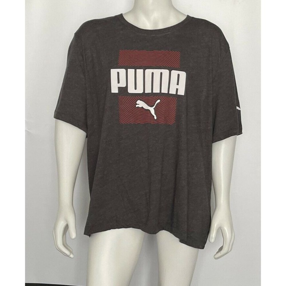 ⚒️T Shirt Size 4XL Puma Essential Logo Mens Crew Neck Short Sleeve Dark Gr…